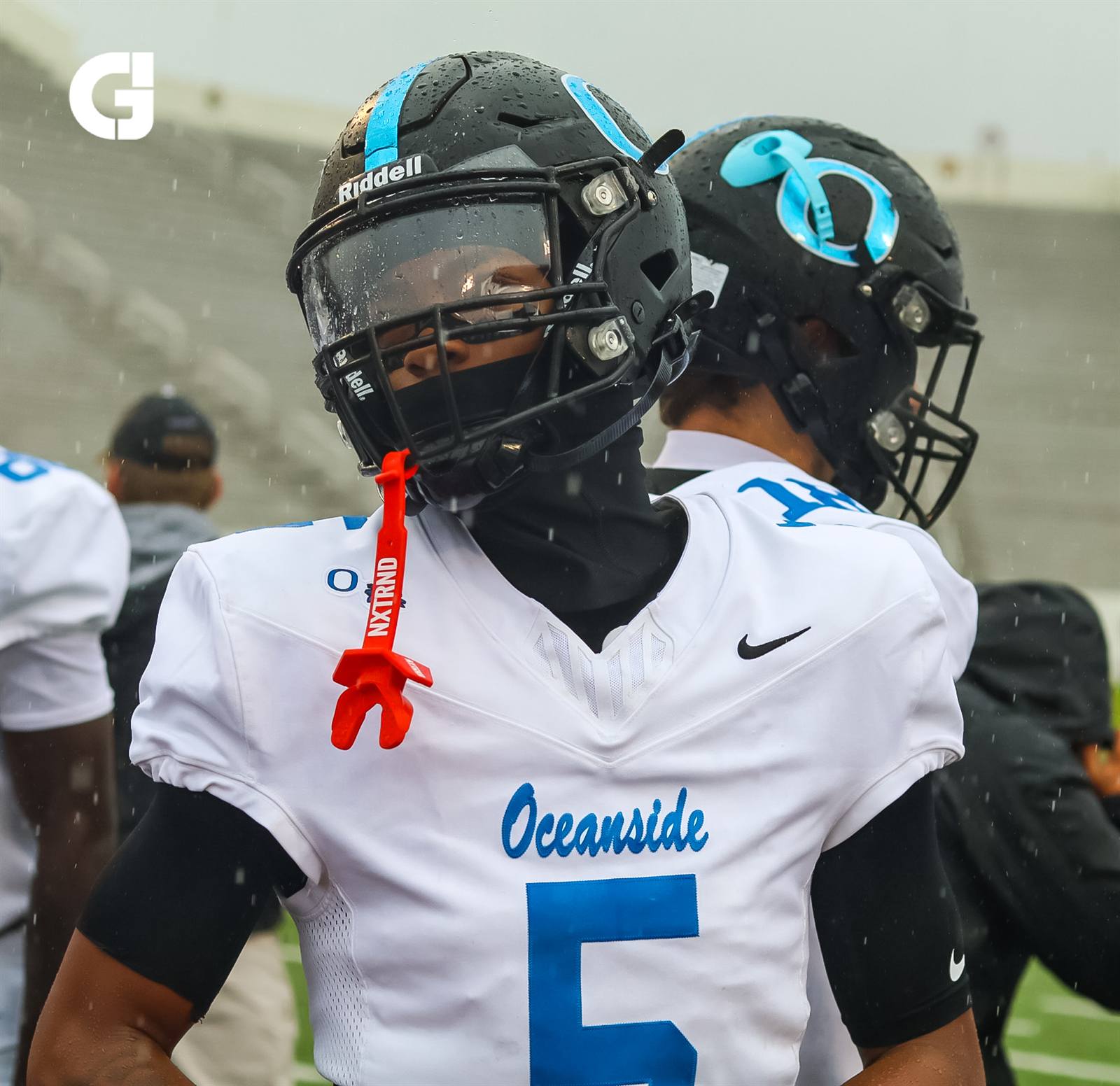 Football player portrait in uniform
